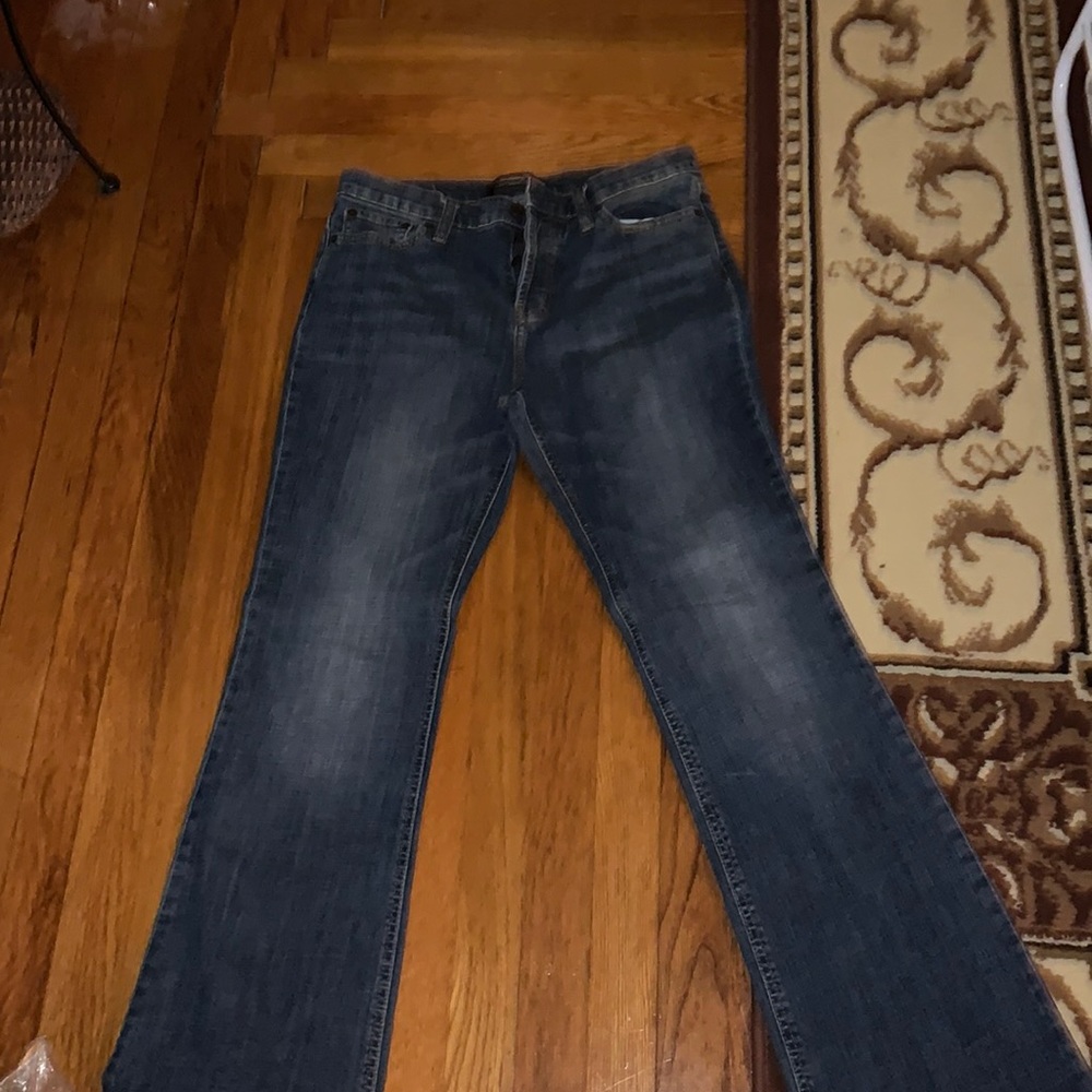 Button front jeans